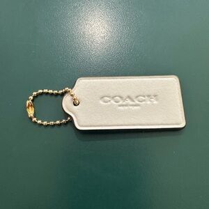 Coach Cream Color Bag Tag